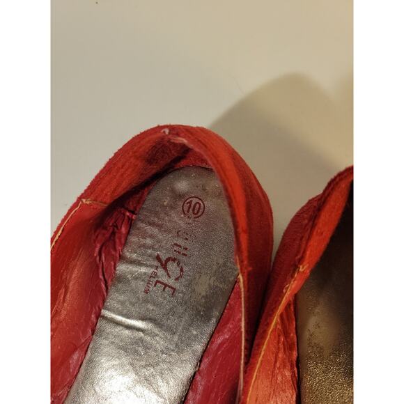 Helium Womens Red Flats Size 10 - Picture 7 of 10